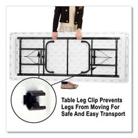 Adjustable Folding Tables, Rectangular, 60" X 30" X 22" To 32", Mocha Top, Brown Legs, 4/pallet, Ships In 4-6 Business Days