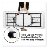 Adjustable Folding Tables, Rectangular, 60" X 30" X 22" To 32", Mocha Top, Brown Legs, 4/pallet, Ships In 4-6 Business Days
