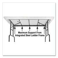 Adjustable Folding Tables, Rectangular, 60" X 30" X 22" To 32", Mocha Top, Brown Legs, 4/pallet, Ships In 4-6 Business Days