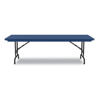 Adjustable Folding Tables, Rectangular, 60" X 30" X 22" To 32", Blue Top, Black Legs, 4/pallet, Ships In 4-6 Business Days