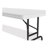 Adjustable Folding Tables, Rectangular, 72" X 30" X 22" To 32", Gray Top, Black Legs, 4/pallet, Ships In 4-6 Business Days