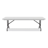 Adjustable Folding Tables, Rectangular, 72" X 30" X 22" To 32", Gray Top, Black Legs, 4/pallet, Ships In 4-6 Business Days