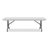 Adjustable Folding Tables, Rectangular, 72" X 30" X 22" To 32", Gray Top, Black Legs, 4/pallet, Ships In 4-6 Business Days