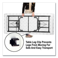 Adjustable Folding Tables, Rectangular, 72" X 30" X 22" To 32", Gray Top, Black Legs, 4/pallet, Ships In 4-6 Business Days