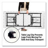 Adjustable Folding Tables, Rectangular, 72" X 30" X 22" To 32", Gray Top, Black Legs, 4/pallet, Ships In 4-6 Business Days
