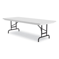 Adjustable Folding Tables, Rectangular, 72" X 30" X 22" To 32", Gray Top, Black Legs, 4/pallet, Ships In 4-6 Business Days