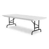 Adjustable Folding Tables, Rectangular, 72" X 30" X 22" To 32", Gray Top, Black Legs, 4/pallet, Ships In 4-6 Business Days