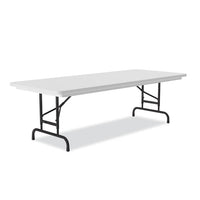 Adjustable Folding Tables, Rectangular, 72" X 30" X 22" To 32", Gray Top, Black Legs, 4/pallet, Ships In 4-6 Business Days