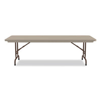 Adjustable Folding Tables, Rectangular, 72" X 30" X 22" To 32", Mocha Top, Brown Legs, 4/pallet, Ships In 4-6 Business Days