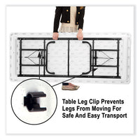 Adjustable Folding Tables, Rectangular, 72" X 30" X 22" To 32", Mocha Top, Brown Legs, 4/pallet, Ships In 4-6 Business Days