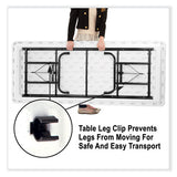Adjustable Folding Tables, Rectangular, 72" X 30" X 22" To 32", Mocha Top, Brown Legs, 4/pallet, Ships In 4-6 Business Days