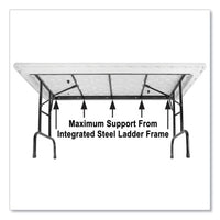 Adjustable Folding Tables, Rectangular, 72" X 30" X 22" To 32", Mocha Top, Brown Legs, 4/pallet, Ships In 4-6 Business Days