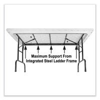 Adjustable Folding Tables, Rectangular, 72" X 30" X 22" To 32", Red Top, Black Base, 4/pallet, Ships In 4-6 Business Days