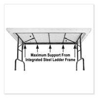 Adjustable Folding Tables, Rectangular, 72" X 30" X 22" To 32", Blue Top, Black Legs, 4/pallet, Ships In 4-6 Business Days