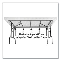 Adjustable Folding Tables, Rectangular, 72" X 30" X 22" To 32", Yellow Top, Black Legs, 4/pallet, Ships In 4-6 Business Days