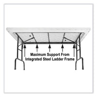 Adjustable Folding Tables, Rectangular, 72" X 30" X 22" To 32", Green Top, Black Base, 4/pallet, Ships In 4-6 Business Days