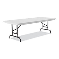Adjustable Folding Tables, Rectangular, 96" X 30" X 22" To 32", Gray Top, Black Legs, 4/pallet, Ships In 4-6 Business Days