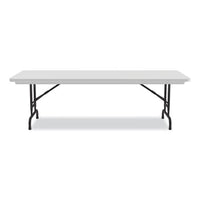 Adjustable Folding Tables, Rectangular, 96" X 30" X 22" To 32", Gray Top, Black Legs, 4/pallet, Ships In 4-6 Business Days