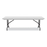 Adjustable Folding Tables, Rectangular, 96" X 30" X 22" To 32", Gray Top, Black Legs, 4/pallet, Ships In 4-6 Business Days