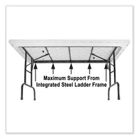 Adjustable Folding Tables, Rectangular, 96" X 30" X 22" To 32", Gray Top, Black Legs, 4/pallet, Ships In 4-6 Business Days