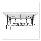Adjustable Folding Tables, Rectangular, 96" X 30" X 22" To 32", Mocha Top, Brown Legs, 4/pallet, Ships In 4-6 Business Days
