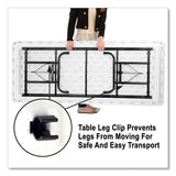 Adjustable Folding Tables, Rectangular, 96" X 30" X 22" To 32", Mocha Top, Brown Legs, 4/pallet, Ships In 4-6 Business Days