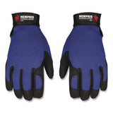 Memphis Gloves Fasguard Clarino Synthetic Leather Palm Multi-task Gloves, Blue/black, Large