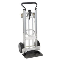 Heavy Duty 4-in-1 Truck, Supports 800 Lb (hand Truck) 1,000 Lb (cart/platform Truck), 19.69" X 18.7" X 48.31", Silver/black