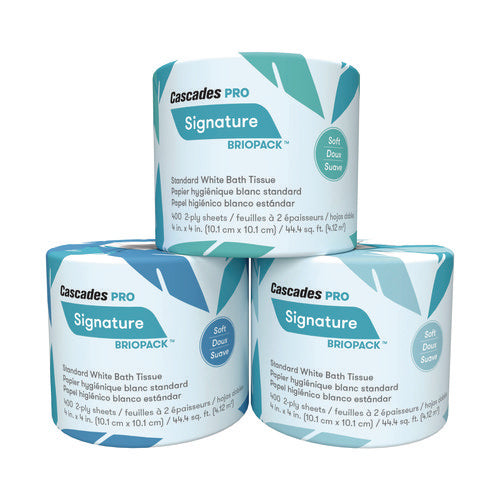 Signature Bath Tissue, Septic Safe, 2-ply, White, 400 Sheets/roll, 24 ...