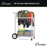 All-terrain Abs Racket Cart, 20" Wide X 33" Long, White