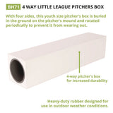 4-way Youth Pitcher's Box, 18" X 4"