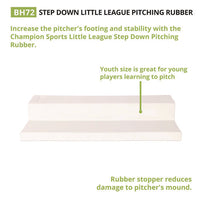 Step Down Youth Pitching Rubber, 18" X 4"