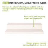 Step Down Youth Pitching Rubber, 18" X 4"