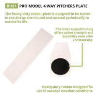 Pro Model 4-way Pitcher's Box, 24" X 6"