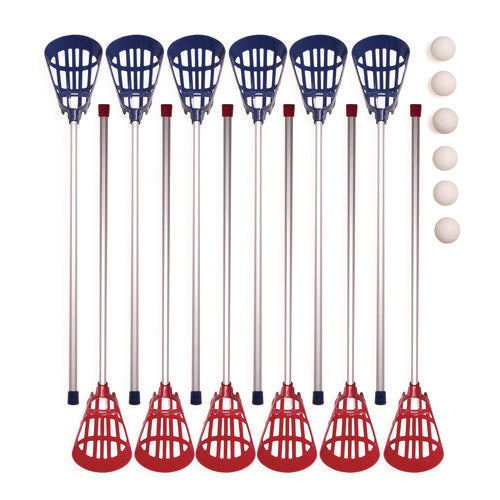 Soft Lacrosse Set, 6 Balls/12 Sticks