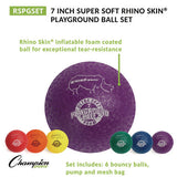 Rhino Soft Playground Ball Set, 8.5" Diameter, Assorted Colors, 6/set