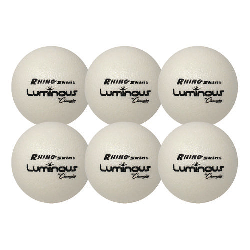 Rhino Skin Luminous Dodgeball Set, 6.3" Diameter, 6/set