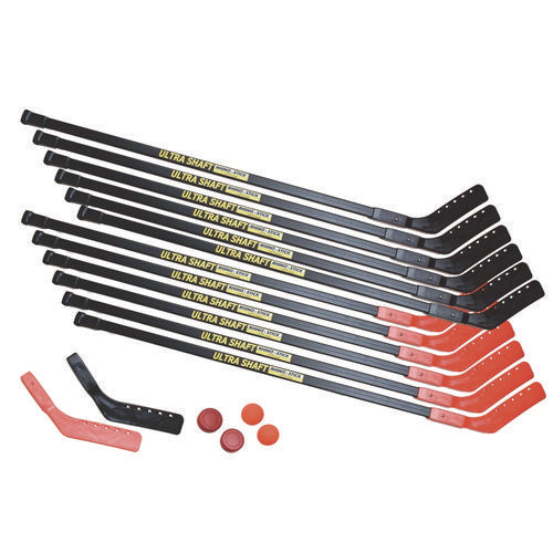 Ultra Shaft Hockey Set, Twelve 52" Hocket Sticks/two Balls/two Pucks/two Extra Blades
