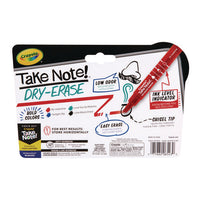 Take Note Dry Erase Markers, Chisel Tip, Assorted Colors, 4/set