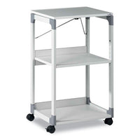3-tier Multimedia Trolley For Projectors, Metal, 3 Shelves, 20 X 17 X 34.75, Gray