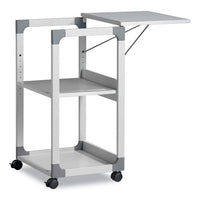 3-tier Multimedia Trolley For Projectors, Metal, 3 Shelves, 20 X 17 X 34.75, Gray