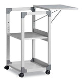 3-tier Multimedia Trolley For Projectors, Metal, 3 Shelves, 20 X 17 X 34.75, Gray