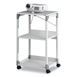 3-tier Multimedia Trolley For Projectors, Metal, 3 Shelves, 20 X 17 X 34.75, Gray