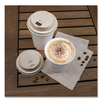 Fiber Lids For Paper Cups, Fits 10 Oz To 24 Oz Cups, Tan, 1,000/carton