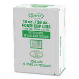 Lids For Foam Cups And Containers, Fits 16 Oz, 20 Oz Cups, Translucent, 1,000/carton