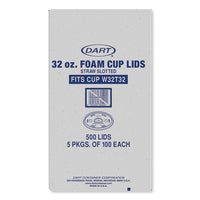 Lids For Foam Cups And Containers, Fits 32 Oz/44 Oz Hot Cups, Plastic, Translucent, 500/carton