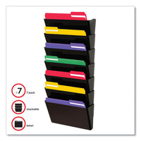 Ez Link Stackable Docupocket, 7 Sections, Letter Size, 13" X 4" X 14" To 19", Black, Ships In 4-6 Business Days