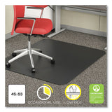 Economat Carpet Chair Mat, Rectangular, 45 X 53, Black, Ships In 4-6 Business Days
