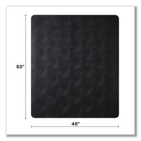 Economat Carpet Chair Mat, Rectangular, 45 X 53, Black, Ships In 4-6 Business Days