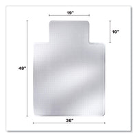 Duramat Moderate Use Chair Mat For Low Pile Carpeting, Lipped, 36 X 48, Clear, 25/pallet, Ships In 4-6 Business Days
